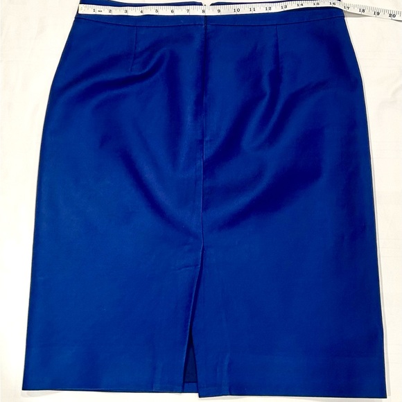 J.Crew No 2 Pencil Skirt Bright Blue Bi-stretch Women’s 10 - Picture 2 of 7